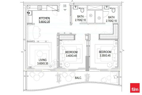 Appartement de 2 chambres à Dubai, UAE No. 103387 10