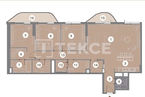 Пентхаус с 4 спальнями в Дубай, ОАЭ №92329 30