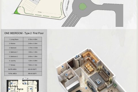 Apartment de 1 dormitorio en AZIZI FARHAD Dubai Healthcare City, UAE No. 97007 10