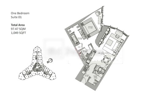 Appartement de 1 chambre à Downtown Dubai (Downtown Burj Dubai), UAE No. 100530 21
