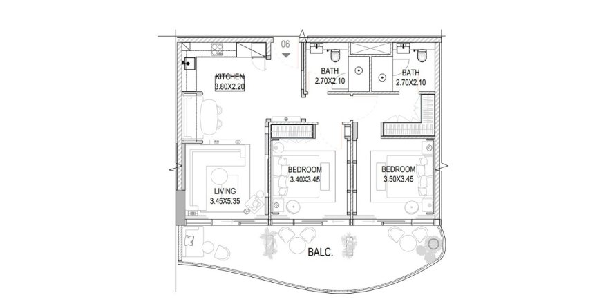 2 bedrooms Apartment in The Pier Residence Maritime City, UAE No. 97944