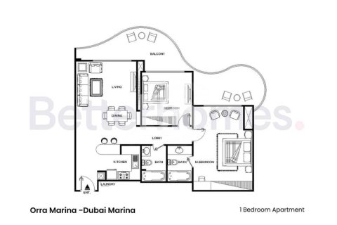 Apartment de 2 dormitorios en Dubai Marina, UAE No. 91869 3