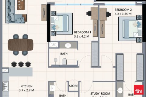 Appartement de 2 chambres à Dubai, UAE No. 100505 14