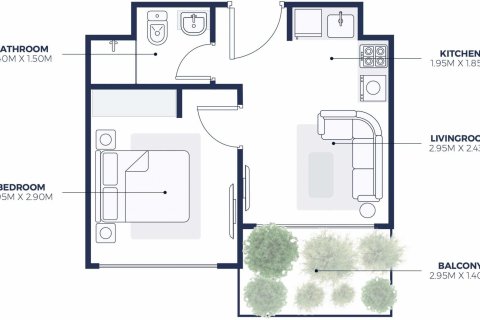 استوديو شقة في CREEK VIEWS II Al Jaddaf, الإمارات العربية المتحدة رقم 97114 3