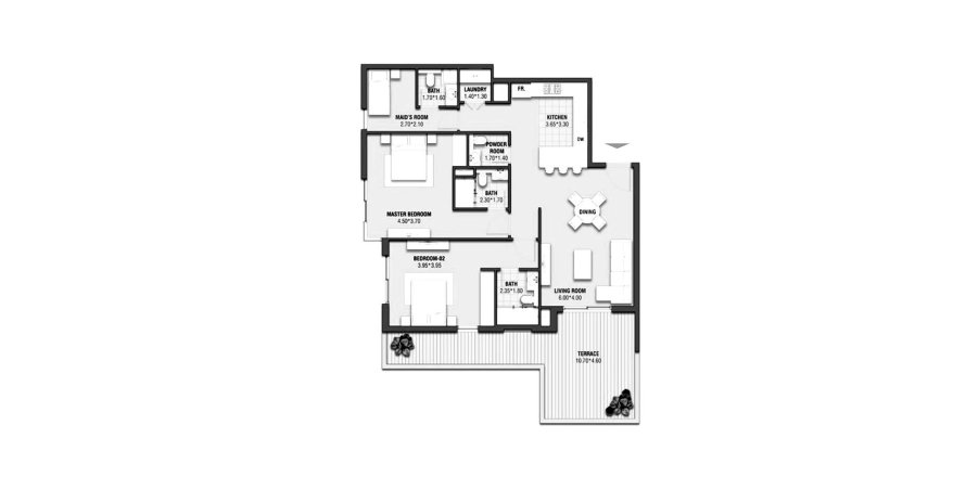 Appartement de 2 chambres à ZAZEN GARDENS Al Furjan, UAE No. 96702