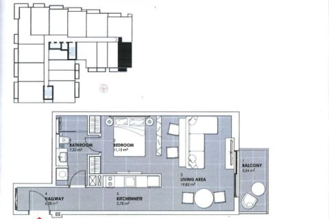 Apartment de 55.2m² en Dubai, UAE No. 90620 3