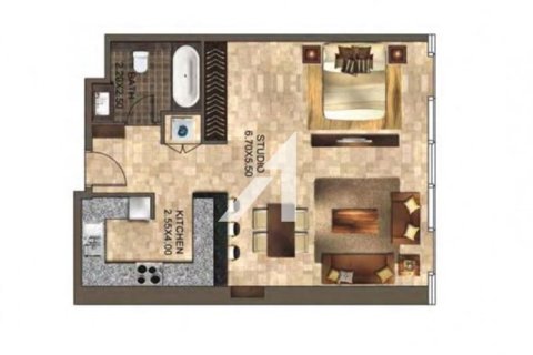 Квартира студия в Central Park Tower, ОАЭ №90876 2