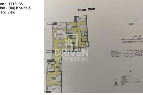 Appartement de 3 chambres à Downtown Views II, UAE No. 85153 16
