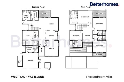 5 bedrooms Villa on the Yas Island, UAE No. 18082 24
