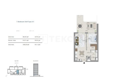 Apartment de 1 dormitorio en Mina Rashid, UAE No. 105929 4
