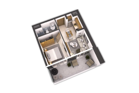 1 غرف نوم شقة في Marasi Business Bay, الإمارات العربية المتحدة رقم 96800 3