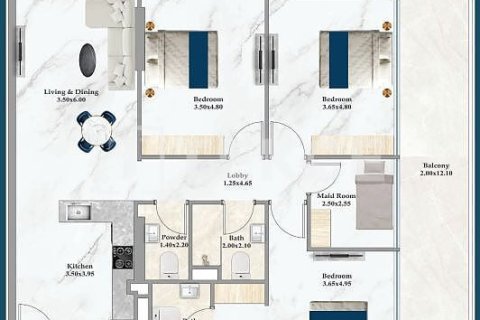 Apartment de 3 dormitorios en Dubai, UAE No. 99317 17