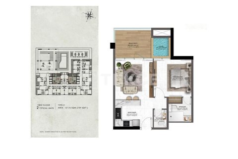 Apartment de 2 dormitorios en Majan, UAE No. 99315 15