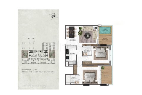 Apartment de 2 dormitorios en Majan, UAE No. 99315 16