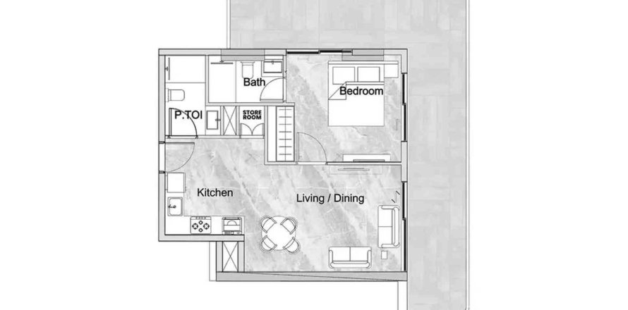 1 غرف نوم شقة في Zyra Vista International City, الإمارات العربية المتحدة رقم 98182