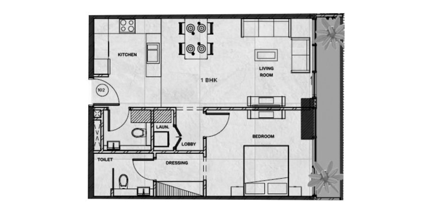 Appartement de 1 chambre à Gateway by Premier Choice Jumeirah Village Circle, UAE No. 97557