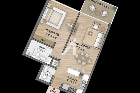 Apartment de 1 dormitorio  No. 106917 23