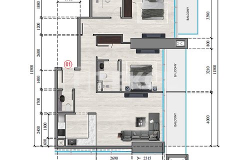 Дуплекс с 3 спальнями в Джумейра Вилладж Серкл, ОАЭ №98964 13