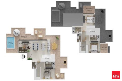 Appartement de 3 chambres à Dubai, UAE No. 102465 2
