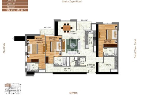 Apartment de 3 dormitorios en Al Habtoor City, UAE No. 84531 12
