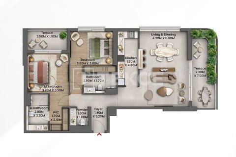Apartment de 3 dormitorios en Dubai, UAE No. 99292 18