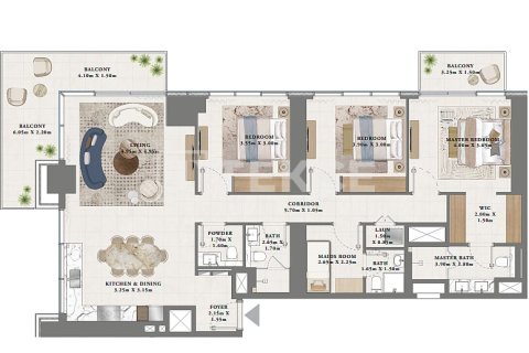 Apartment de 3 dormitorios en Dubai, UAE No. 89598 3