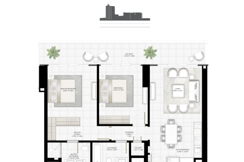 Appartement de 2 chambres à Dubai, UAE No. 97412 21