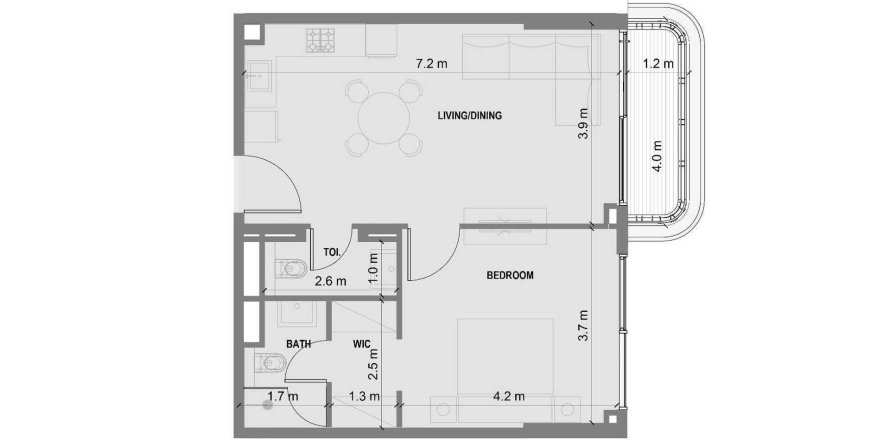 Apartment de 1 dormitorio en Blue Marina Residence Dubai, UAE No. 99448