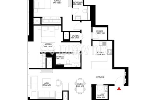 Appartement de 2 chambres  No. 106210 7