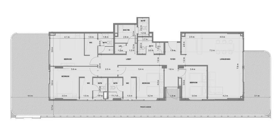 Apartment de 4 dormitorios en Blue Marina Residence Dubai, UAE No. 99453